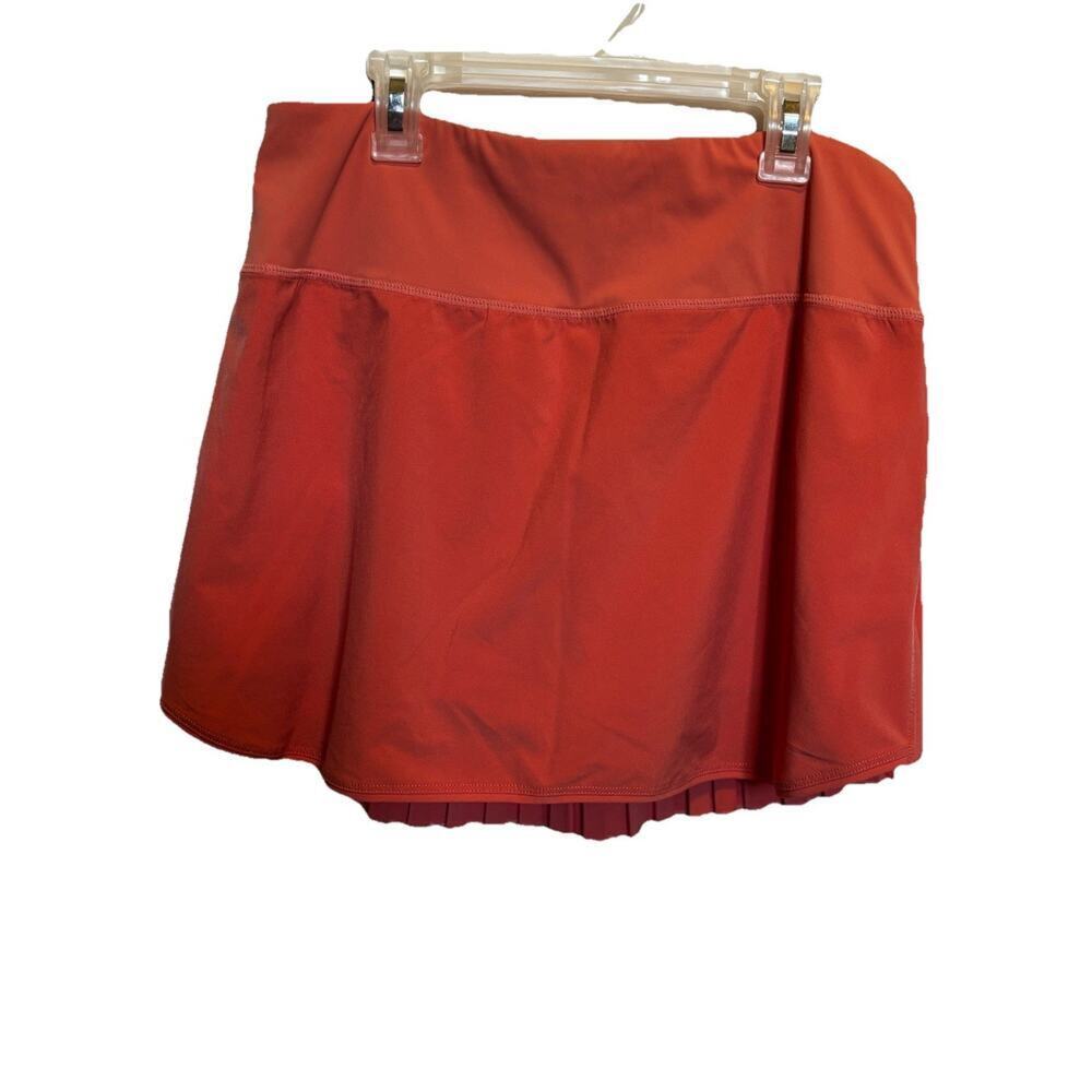 Baleaf Skort Pleated Coral Tennis Golf Skirt Shorts Zip Pocket Stretch Large